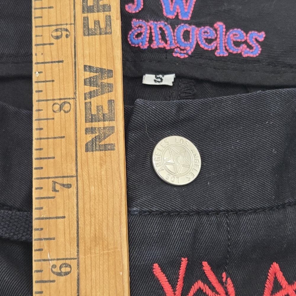 Johnny Was Pants Black‎ Embroidered Cargo Crop - Picture 12 of 15